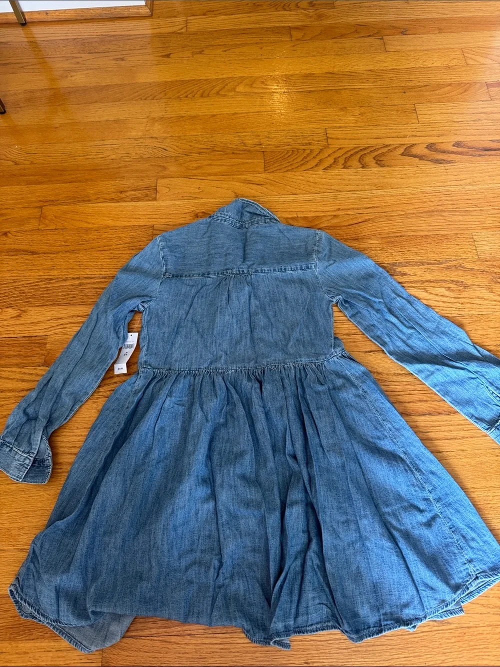 GAP Kids Light Blue Denim Button-Front Dress Jacket